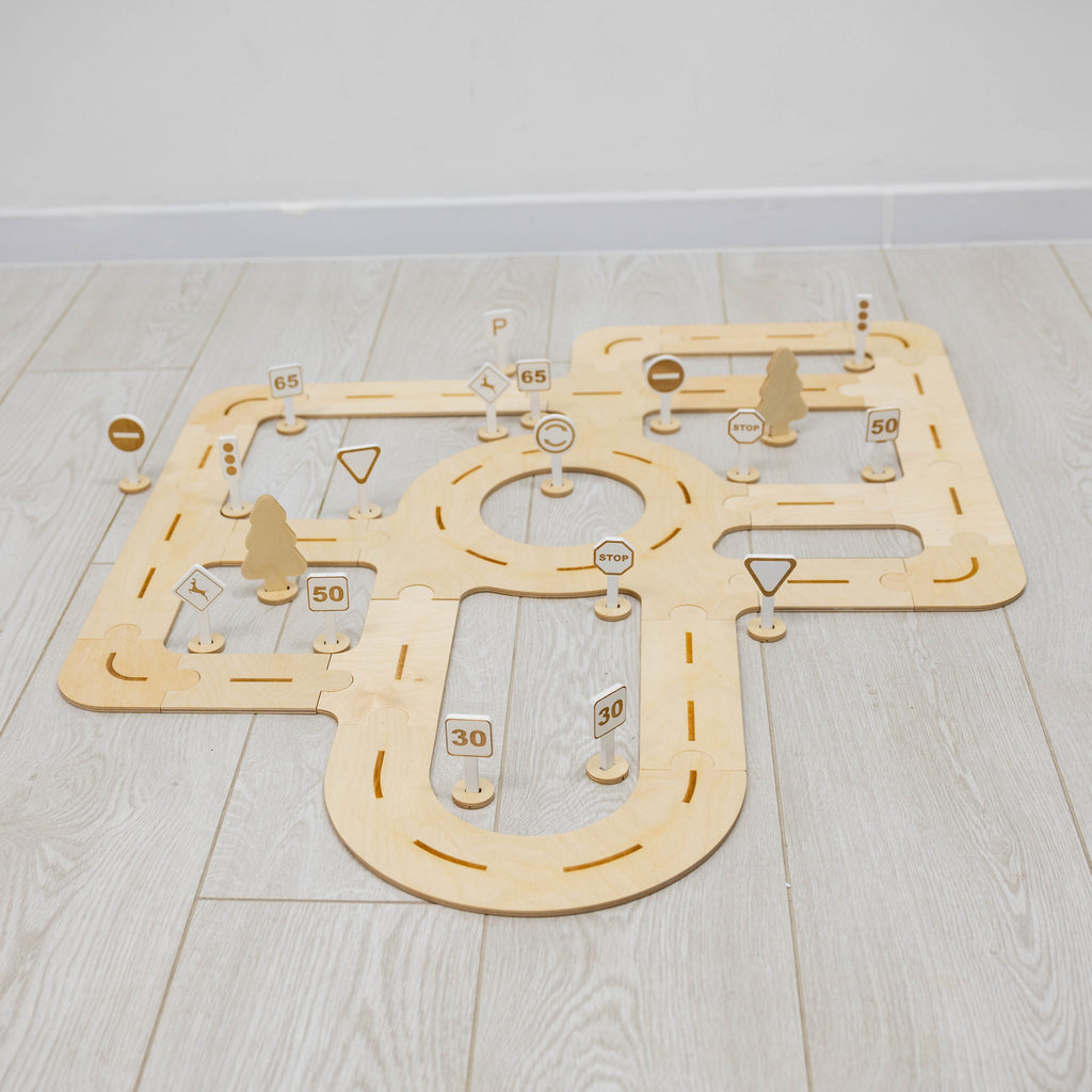 Wooden Car Track Toy