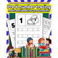 Pre K number tracing math workbook for preschoolers: Tracing numbers, shapes, line, alphabets books for kids ages 3-5 scholastic - Paperback