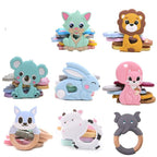 Silicone Baby Teether Toddler Toy,  Stroller Accessories For Pacifier Chain Owl Food Grade Toys Baby Teether