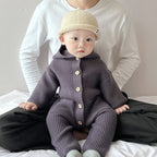 Baby Bodysuit Knitted Wool Warm Romper Long Crawling Suit Infant Clothes