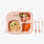 3-compartment Silicone Dinosaur Toddler Feeding Set