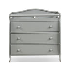 Baby Changing Table Infant Diaper with 3 Drawers and Safety Belt-Gray