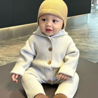 Baby Bodysuit Knitted Wool Warm Romper Long Crawling Suit Infant Clothes