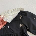Autumn Clothes Baby's Gown Doll Collar Lace Embroidery