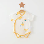 Simple Cartoon Print Summer Baby Rompers Girls Clothing
