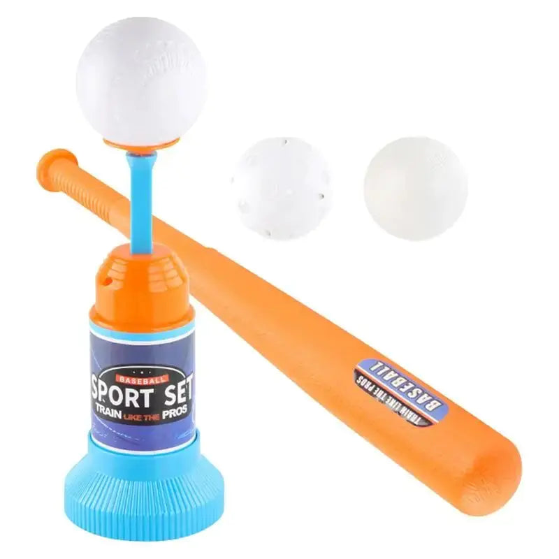 Children's Baseball Launcher Toy Set Baseball Tees Include 3 Balls Launcher Outdoor Sports Automatic Ball Toys Gifts for Toddler - # BOT&G521510002