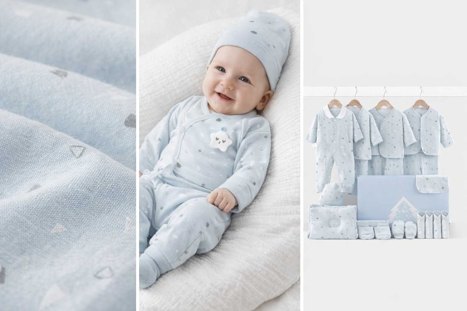 Complete Newborn Welcome Gift Box – 100% Cotton Essentials Set | Carefully selected to comfort and support your baby’s first precious weeks - # BANB11110008