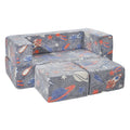 Kids Couch, 4Pcs Toddler Couch Sofa Bed, Kids Chair Seat Playroom Furniture, Child Sectional Sofa with Removable Cover for Kids Girls & Boys, Dark Grey