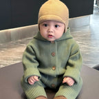 Baby Bodysuit Knitted Wool Warm Romper Long Crawling Suit Infant Clothes