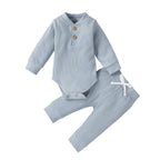 Infant Newborn Baby Girls Boys Spring Autumn Ribbed Solid