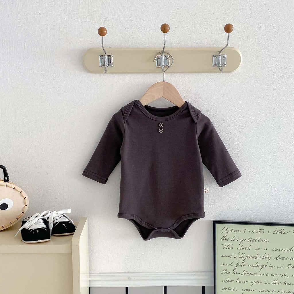 Newborn Clothes Baby Spring And Autumn Solid Color Long Sleeve Butt Wrap Clothes
