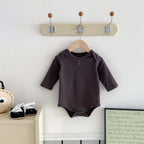 Newborn Clothes Baby Spring And Autumn Solid Color Long Sleeve Butt Wrap Clothes