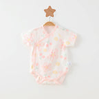 Simple Cartoon Print Summer Baby Rompers Girls Clothing