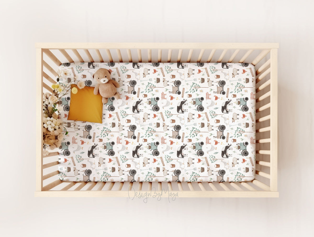 Baby Dogs crib sheet - Minky / Jersey Crib Sheet