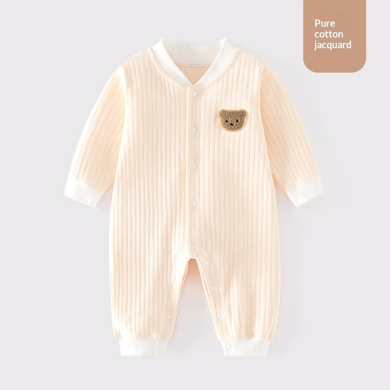 Infant Clothing Class A Pure Cotton Seamless Onesie Baby Pajamas Winter Underwear Crawling Suit