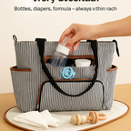 8Pcs Baby Nappy Diaper Bags Set with Bottle Bag & Purse