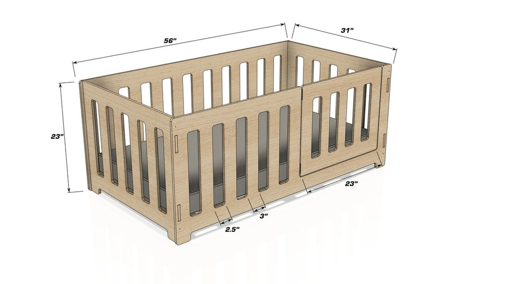 AVA- Floor Bed 21in Sides