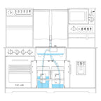 Tiny Land® Play Kitchen with Running Water - Iconic Aqua Kitchen in Cream