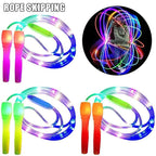 LED Luminous Jump Ropes Skipping Rope Cable For Kids Adjustable Plastic Jump Rope Skipping Rope Outdoor Jump Ropes For Night Exercise Fitness Training Sports