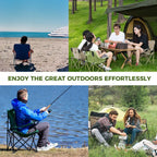 Folding Carbon Steel Camping Chair - Adult & Kids Sizes