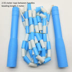 Simple Kids Jump Skip Rope Beaded Sports Segmented Jump Rope For Fitness Classic Beaded Jump Ropes For Physical Education Gym Glass Personal Use Premium Skipping Rope For Kids