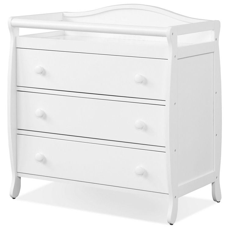 Baby Changing Table Infant Diaper with 3 Drawers and Safety Belt