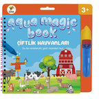 Lino Magic Water Painting Book: Reusable Farm Animal Coloring Book for Toddlers - Mess-Free, Self-Erasing Kids Water Drawing Fun.