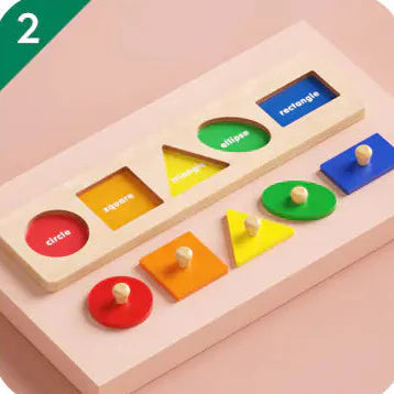 Montessori Shape Matching Puzzle Toy for Toddlers